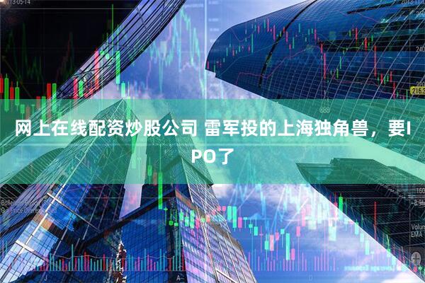 网上在线配资炒股公司 雷军投的上海独角兽，要IPO了