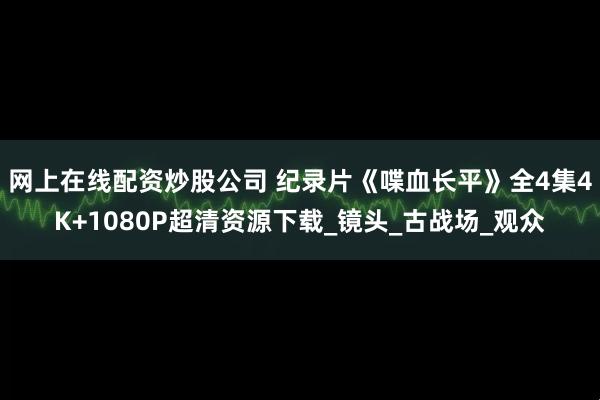 网上在线配资炒股公司 纪录片《喋血长平》全4集4K+1080P超清资源下载_镜头_古战场_观众